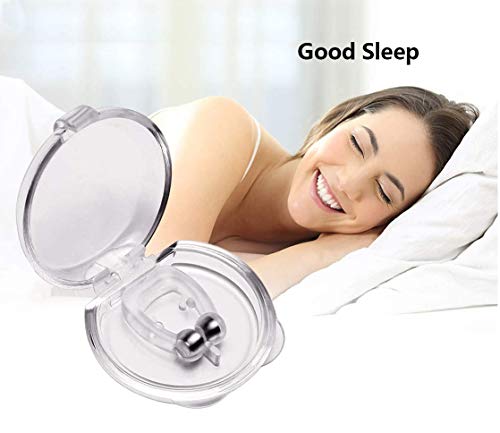 Clip de nariz portátil de silicona anti ronquidos ayuda para dormir Cómodo y profesional alivia el roncador dilatador(4 piezas)