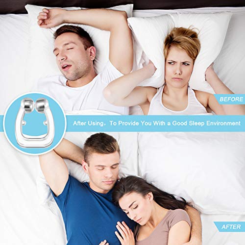 Clip Nasal Magnético Anti-Ronquidos, 8 Piezas Dilatador Nasal Anti Ronquidos roncar Dispositivo Anti Ronquidos eficaz, Nariz de Silicona, Nose Clip Silicona para Ayudar a Dormir Mejor (2)