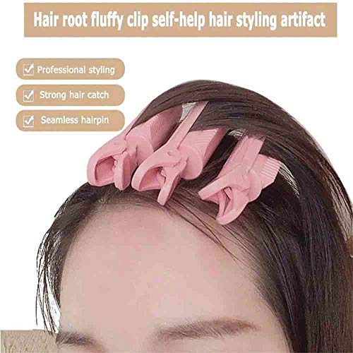 Clip para raíz de cabello voluminizador, clip para rizador de cabello natural, esponjoso, 4 unidades (morado)