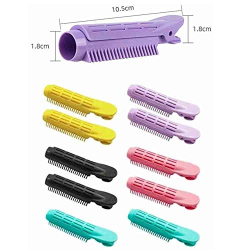 Clip para raíz de cabello voluminizador, clip para rizador de cabello natural, esponjoso, 4 unidades (morado)