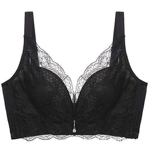 CLOOM Tallas Grandes Triple Push Up Sujetador Sexy Encajes Cómodo Sostén Señora Sin Costura Lencería Ajustable String Tops Bra Tirantes Sujetadores Para Mujer