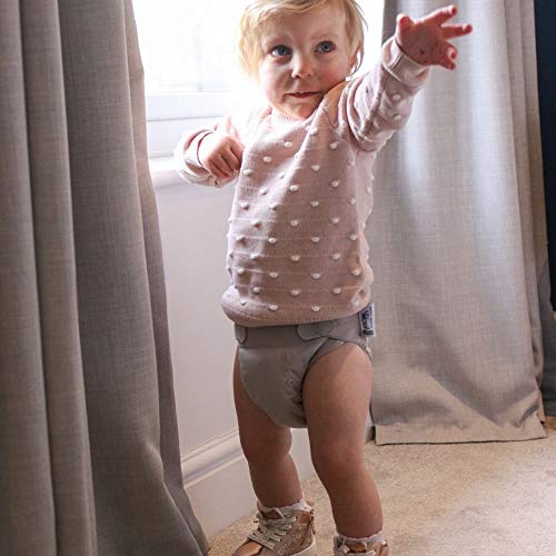 Close Pop-in Pañales Lavables de Tela- 10 Pcs Pañales Lavables de Viscosa de Bambú para Bebé, Pañales Ajustable y Reutilizable para Bebés con Bolsas de Almacenamiento,colores pastel