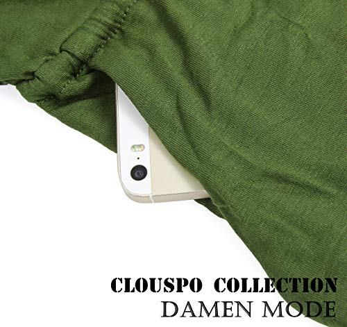 CLOUSPO - Mono para mujer, elegante, para verano, corto, sin mangas, para playa verde S