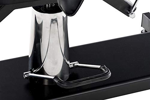 CLP Camilla de Estética Hidráulica V2 Tapizada en Cuero Sintético I Camilla sillón de Masaje I Silla Dentista Regulable I Silla Tumbona con Reposabrazos Extraíbles I Color: Negro