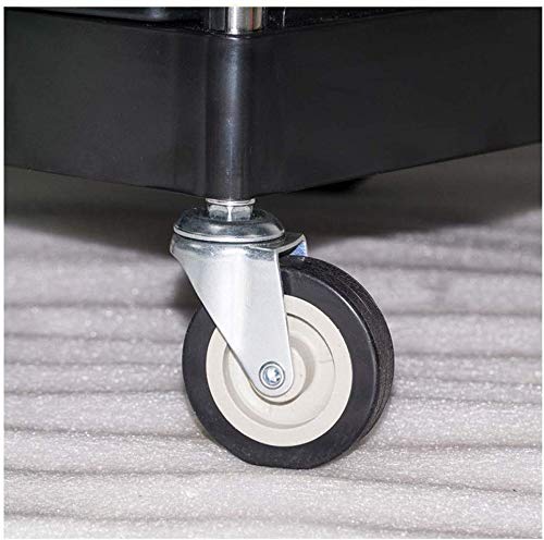 CLQya Trolley Storage Hair Salon Barber Trolley sobre ruedas con 6 cajones Plastic Salon Peluquería Peluquería Belleza Maquillaje Almacenamiento Trolley Spa Roller Carrito con llave Can Lock Negro