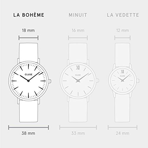 Cluse Reloj Analógico Automático para Mujer con Correa de Cuero – CL18421