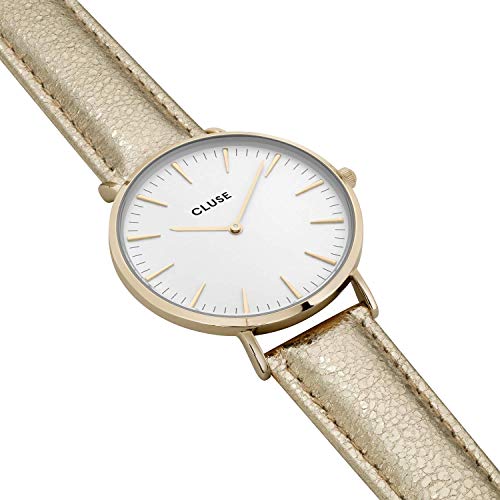 Cluse Reloj Analógico Automático para Mujer con Correa de Cuero – CL18421