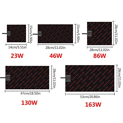 cming Manta Termica Reptiles Almohadilla Eléctrica para Terrario Reptiles Tortuga Serpientes Lagartos Geckos Arañas - Enchufe de la UE - 23W/46W/86W/130W/163W