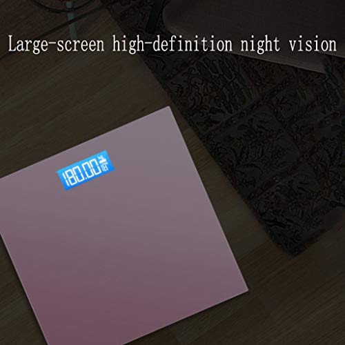 CML HomRe Medición precisa Familia electrónica Escala de Salud Adulto Que Pesa multifunción de Alta precisión de Cristal Templado Báscula Diseño portátil (Color : Black)