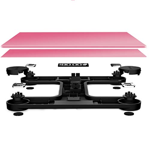CML HomRe Medición precisa Familia electrónica Escala de Salud Adulto Que Pesa multifunción de Alta precisión de Cristal Templado Báscula Diseño portátil (Color : Black)