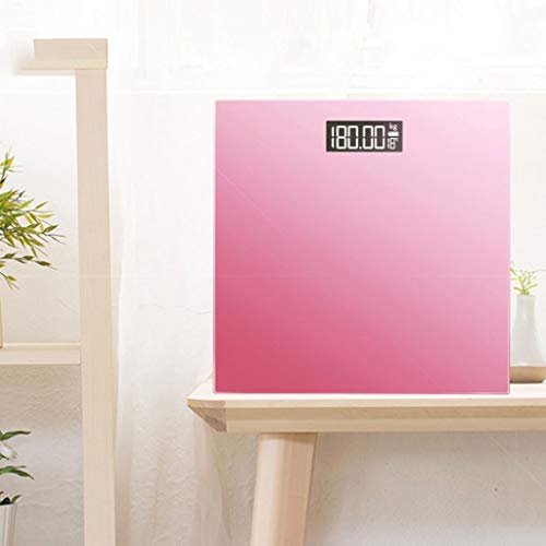 CML HomRe Medición precisa Familia electrónica Escala de Salud Adulto Que Pesa multifunción de Alta precisión de Cristal Templado Báscula Diseño portátil (Color : Black)