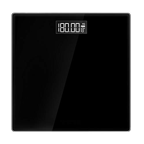 CML HomRe Medición precisa Familia electrónica Escala de Salud Adulto Que Pesa multifunción de Alta precisión de Cristal Templado Báscula Diseño portátil (Color : Black)