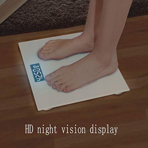 CML HomRe Medición precisa Familia electrónica Escala de Salud Adulto Que Pesa multifunción de Alta precisión de Cristal Templado Báscula Diseño portátil (Color : Black)