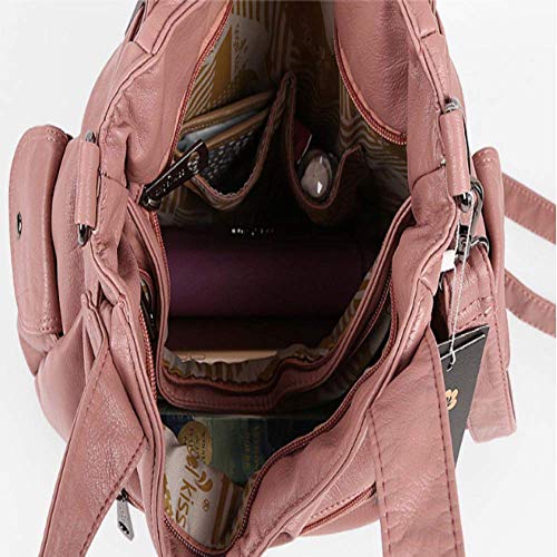 CMZ Mochila Bolso de Mujer Tendencia Multifuncional Bolso de Hombro Lavable de Gran Capacidad para Mujer Bolso de Hombro Simple de Moda para Mujer