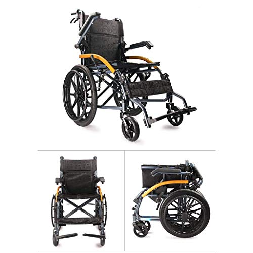 CN Cover Silla De Ruedas Manual Liviana, Sillas De Ruedas Todoterreno, con Frenos De Mano, Ruedas De Liberación Rápida, Silla De Ruedas Manual Plegable, Heridos Y Quirúrgicos, Almacenamiento Fácil
