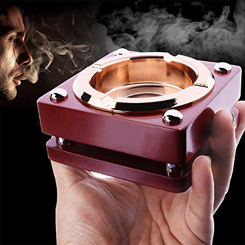 CNDY Tamaño 10 * 10 * 4.5 cm Tabaco Cenicero de Metal Personalidad Bar Cenicero Moda Práctico Creativo Regalo casero Creativo de cumpleaños