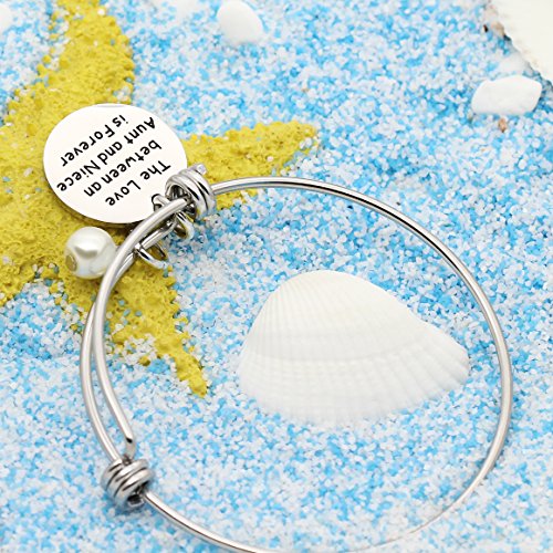 Coagurmes Aunt Gifts - Pulsera de sobrina regalos de tía - El amor entre una tía y sobrina es para siempre