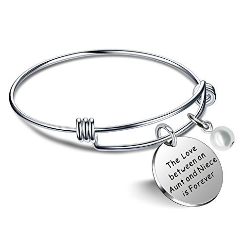Coagurmes Aunt Gifts - Pulsera de sobrina regalos de tía - El amor entre una tía y sobrina es para siempre