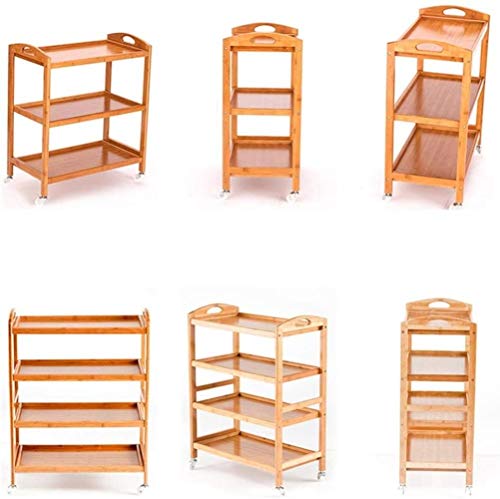 Cocina Microondas Bastidores de suelo extraíbles multi-capa estante del pote cocina de la plataforma de almacenamiento de almacenamiento de almacenamiento de cocina Taburete cambiar zapatos