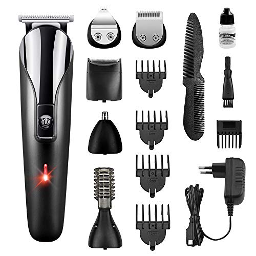Cocoda Maquina Cortapelo Hombre, Sin Cable Multi 6 en 1 Maquina Cortar Pelo Electrica con Recortador de Barba Profesional/Cabello/Nariz/Oreja/Bigote/Cuerpo: el Mejor Regalo para Papá Marido Novio