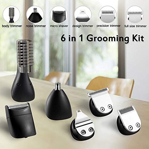 Cocoda Maquina Cortapelo Hombre, Sin Cable Multi 6 en 1 Maquina Cortar Pelo Electrica con Recortador de Barba Profesional/Cabello/Nariz/Oreja/Bigote/Cuerpo: el Mejor Regalo para Papá Marido Novio