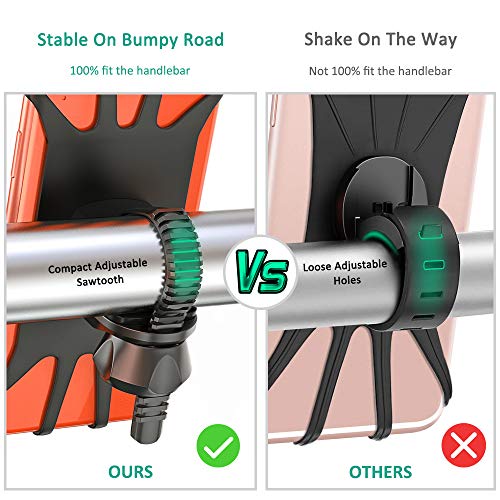 Cocoda Soporte Movil Bici, Universal Soporte Móvil Moto Bicicleta, 360° Rotación Ajustable Porta Teléfono Motocicleta Manillar, Compatible con iPhone 11 Pro MAX/XS MAX/XR, Samsung Xiaomi Huawei y Más