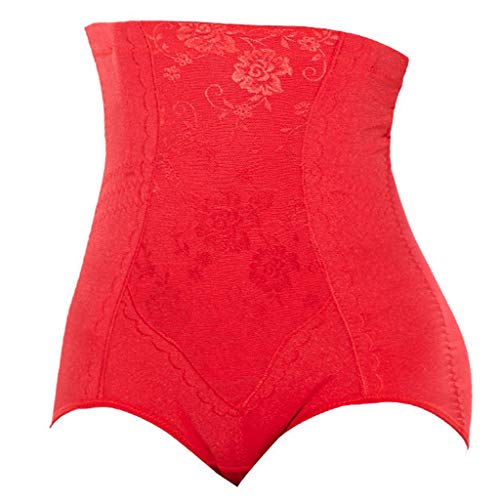 Cocoty-store 2019 Mujer Body Faja Reductora Modeladora Abdomen Cintura Corsé Bodysuit Postparto Adelgazantes Underbust sin Costuras Escote por Debajo del Pecho Control de Barriga(Rojo,XXXXXL)