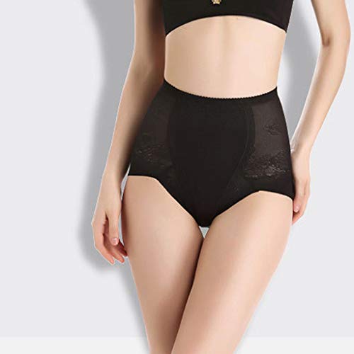 Cocoty-store 2019 Mujer Malla Bragas Braguitas Moldeadoras Calzones Elástico de Alta Cintura Adelgazante Control de Vientre Lucir Palmito Lencería Briefs Shapewear (Negro,XL)