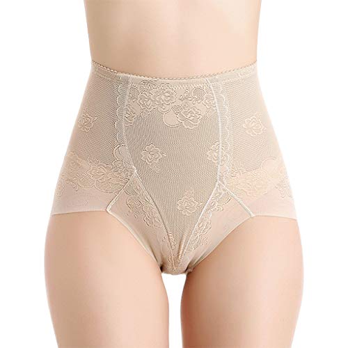 Cocoty-store 2019 Mujer Malla Bragas Braguitas Moldeadoras Calzones Elástico de Alta Cintura Adelgazante Control de Vientre Lucir Palmito Lencería Briefs Shapewear (Negro,XL)