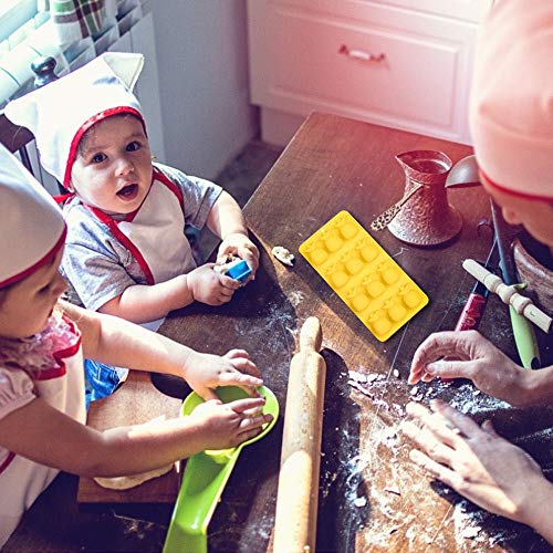 CODIRATO 4 PCS Moldes de Silicona sin BPA, Moldes de Gelatina Moldes de Caramelo Moldes de Chocolate para Hacer Tortas de Jabón de Gelatina Muffin Gummy (Cactus, Flamingos y Coco Tree and Pineapple)