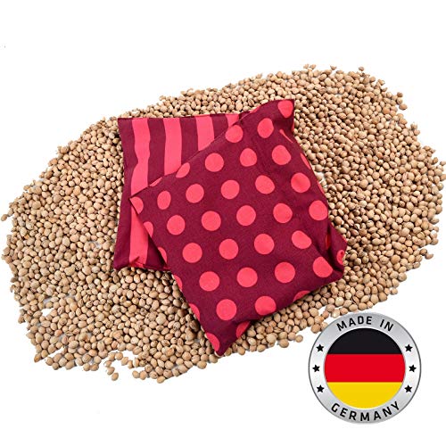 Cojín Almohada Térmico de Huesos de Cereza para Calentar en Microondas Horno Ideal para Golpes, Dolor de cabeza Esguinces Tendinitis Pies Hinchados Espalda Cuello Vientre Hombros y Cervicales