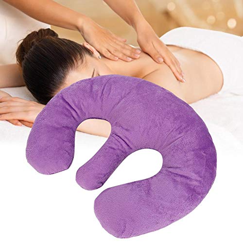Cojín de almohada de seno, salón de belleza Almohada de soporte de seno SPA Cojín de almohada de pecho de masaje Cojín Prevención de arrugas y soporte de seno(Púrpura)