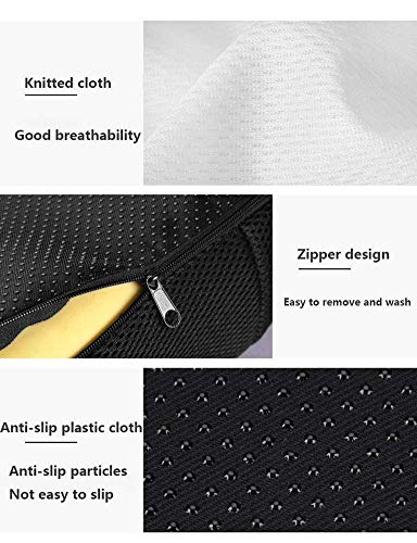 Cojín de asiento Cojín ortopédico de espuma viscoelástica para ciática,cojín de silla para ciática,hemorroides,coxis,alivio del dolor de espalda para silla de oficina,silla de ruedas,asiento de coche