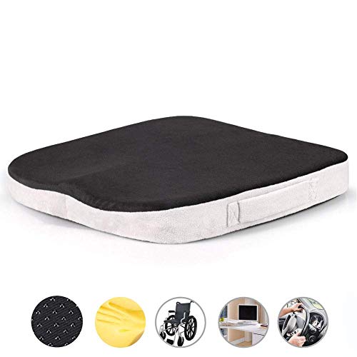 Cojín de asiento Cojín ortopédico de espuma viscoelástica para ciática,cojín de silla para ciática,hemorroides,coxis,alivio del dolor de espalda para silla de oficina,silla de ruedas,asiento de coche