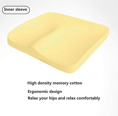 Cojín de asiento Cojín ortopédico de espuma viscoelástica para ciática,cojín de silla para ciática,hemorroides,coxis,alivio del dolor de espalda para silla de oficina,silla de ruedas,asiento de coche