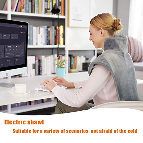 Cojín De Calefacción Para El Alivio Del Dolor De Espalda, 22 "X37" Extra Grande Cojín De Calefacción Con Apagado Automático, 6 Temperatura, Para El Alivio Del Dolor De Hombro/Cuello/Abdomen/Cintura