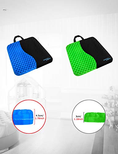 Cojín ortopédico de gel para sentarse - Postura Saludable Y Alivia El Dolor para alivio de coxis, espalda inferior y ciática - Cojín Ergonómico para la oficina, casa, coche, silla de ruedas