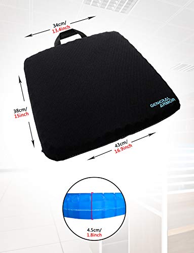 Cojín ortopédico de gel para sentarse - Postura Saludable Y Alivia El Dolor para alivio de coxis, espalda inferior y ciática - Cojín Ergonómico para la oficina, casa, coche, silla de ruedas