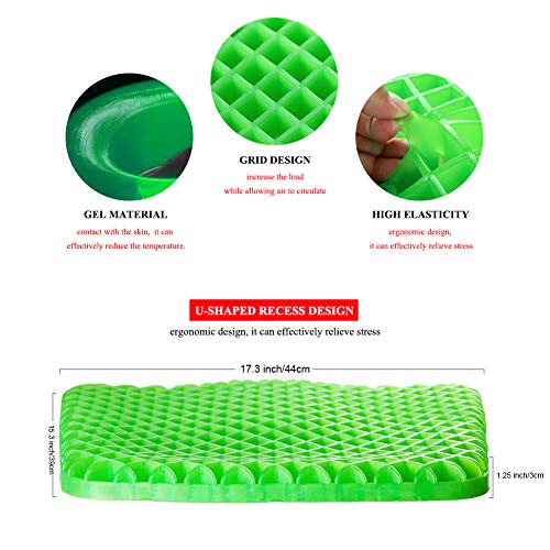 Cojín ortopédico de gel para sentarse - Postura Saludable Y Alivia El Dolor para alivio de coxis, espalda inferior y ciática - Cojín Ergonómico para la oficina, casa, coche, silla de ruedas