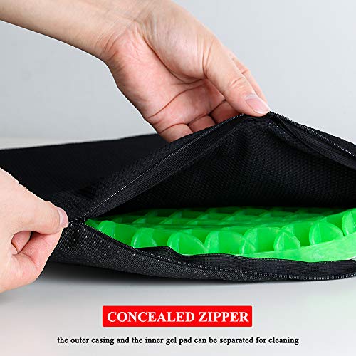 Cojín ortopédico de gel para sentarse - Postura Saludable Y Alivia El Dolor para alivio de coxis, espalda inferior y ciática - Cojín Ergonómico para la oficina, casa, coche, silla de ruedas