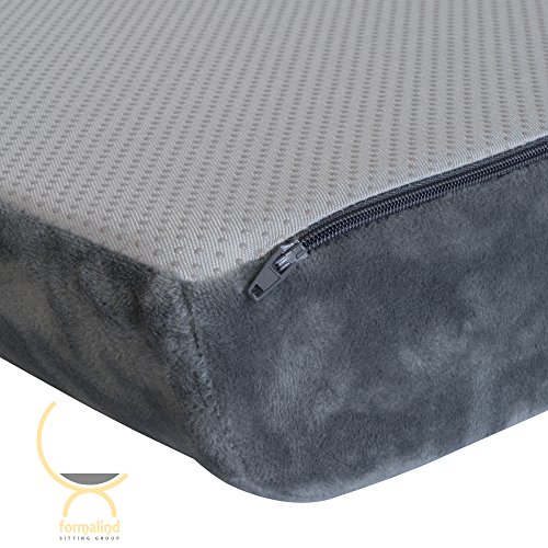 Cojín Ortopédico XL, Sedación Para la Espalda, las Discos Intervertebrales y el Nervio Ciático. Tamañode 45x48 cm y Altura de 9 cm Formalind® Visco-Sistema para la Despresurizaciónn Perfecta.