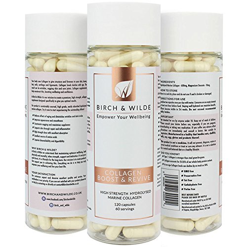 COLÁGENO MARINO cápsulas suministro para 60 días de 1200mg | Péptidos de colágeno hidrolizado premium de alta potencia | Cápsulas de suplemento de salud | Apoyo para piel, pelo, uñas, articulaciones