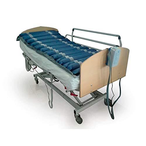 Colchón antiescaras de aire , Para escaras de grado I y II , Con compresor , Nylon y PVC , 200 x 86 x 9.5 , 20 celdas , Azul