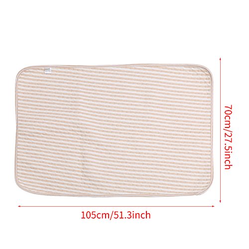 Colchón cambiador de pañales, de algodón orgánico para bebés con aislamiento de orina impermeable para bebés de 0 a 3 años de edad