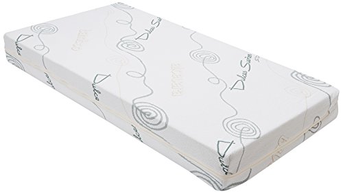 Colchon de cuna Viscoelastico con Funda Star Ibaby. Optimo para el sueño del Bebé. Colchón de Viscoelastica para Cuna de Bebé de 120 x 60 cm.