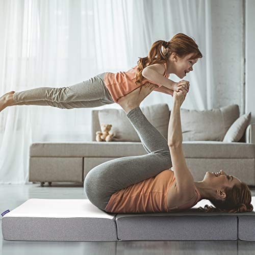 Colchon Plegable con Capa de Espuma con Memoria para una gran Comodidad - Colchón Plegable con Bolsa Duradera para el Almacenamiento - Colchones para Cama de Diseño Moderno