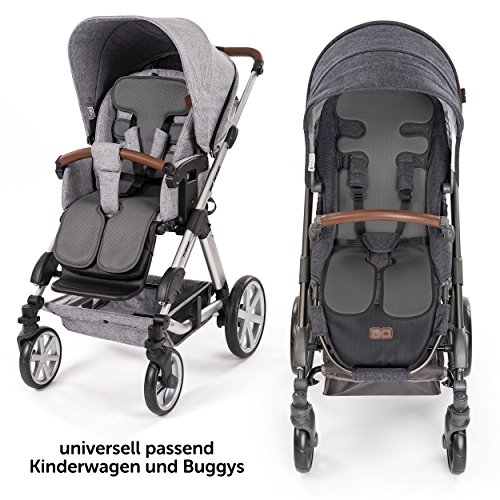 Colchoneta 3D Transpirable para Silla de Paseo / Asiento de verano Universal para cochecitos y sillas de coche - reduce la sudoración y mantiene al niño fresco - Gris