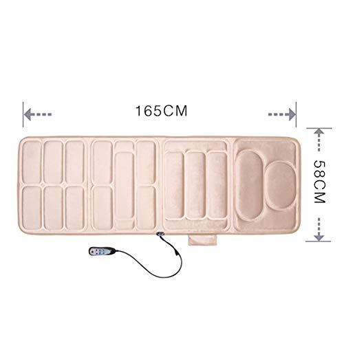 Colchoneta de masaje para todo el cuerpo, masajeador de espalda Shiatsu con calor, 9 cojines de colchón de masaje con motores de vibración, para manta de cojín de silla para calmar el cuerpo