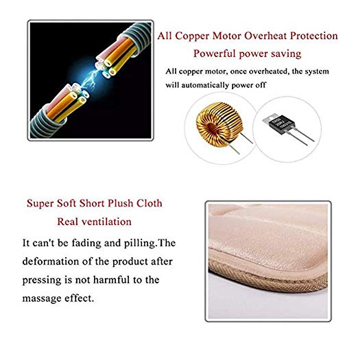 Colchoneta de masaje para todo el cuerpo, masajeador de espalda Shiatsu con calor, 9 cojines de colchón de masaje con motores de vibración, para manta de cojín de silla para calmar el cuerpo