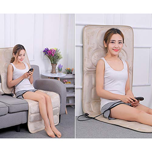 Colchoneta de masaje para todo el cuerpo, masajeador de espalda Shiatsu con calor, 9 cojines de colchón de masaje con motores de vibración, para manta de cojín de silla para calmar el cuerpo